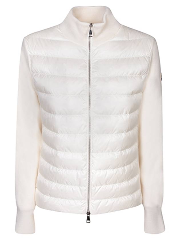 Logo patch padded cardigan cream - MONCLER - BALAAN 2