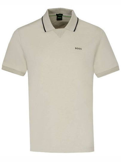 Logo Print Cotton Polo Shirt Light Beige - HUGO BOSS - BALAAN 2