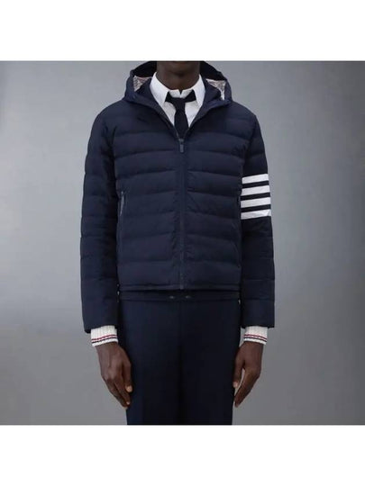 Poly Twill Down Filled 4-Bar Ski Padding Navy - THOM BROWNE - BALAAN 2