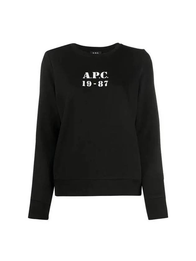 Melissa Logo Cotton Sweatshirt Black - A.P.C. - BALAAN 2