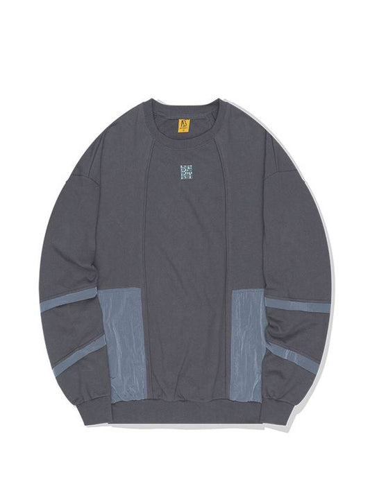 Line Incision SweatshirtCharcoal - BATTRACT - BALAAN 1