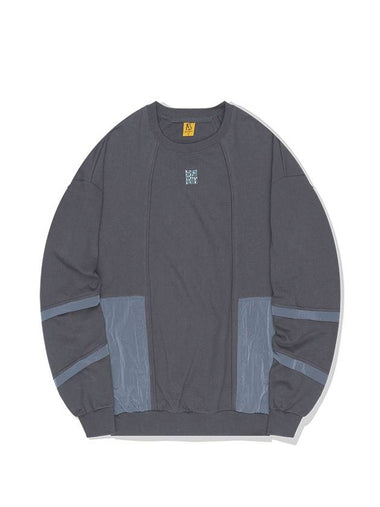 Line Incision Sweatshirt Charcoal - BATTRACT - BALAAN 1