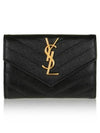 Monogram Envelope Small Half Wallet Black Gold - SAINT LAURENT - BALAAN 2