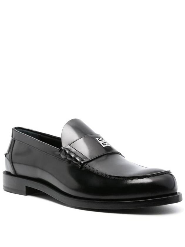 Mr G Mocassin Leather Loafers Black - GIVENCHY - BALAAN 4