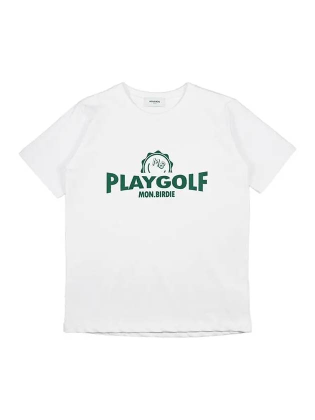 Washing short sleeve t-shirt WHITE - MONBIRDIE GOLF - BALAAN 1