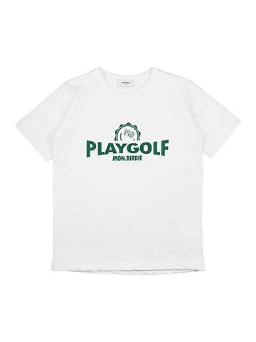 Washing short sleeve t-shirt WHITE - MONBIRDIE GOLF - BALAAN 1