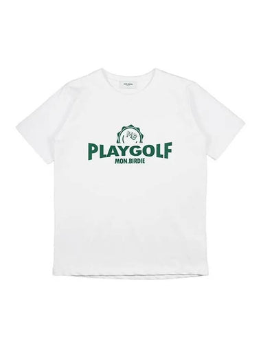 Washing short sleeve t-shirt WHITE - MONBIRDIE GOLF - BALAAN 1