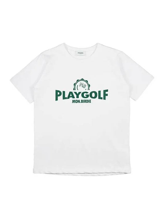 Washing short sleeve t-shirt WHITE - MONBIRDIE GOLF - BALAAN 1