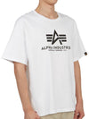 Logo Short Sleeve T-Shirt White - ALPHA INDUSTRIES - BALAAN 4