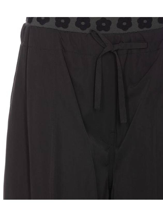 Drawstring Cargo Straight Pants Black - KENZO - BALAAN 5