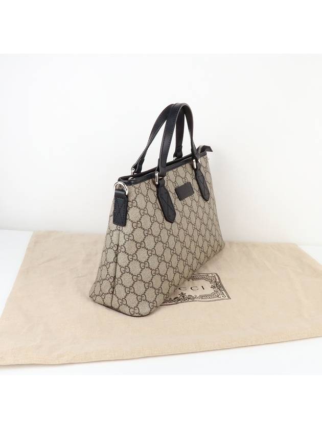 GG Supreme Small Canvas Tote Bag Beige - GUCCI - BALAAN 4