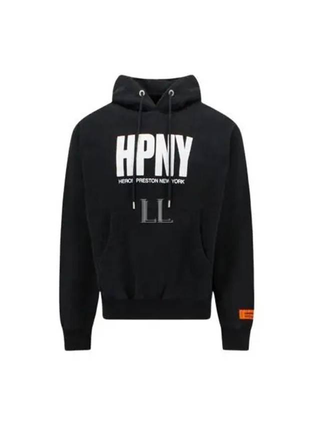 Logo Print Hoodie Black - HERON PRESTON - BALAAN 2