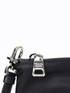 Re-Nylon and Saffiano Leather Clutch Bag Black - PRADA - BALAAN 4