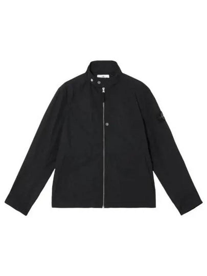 Micro Twill Zip-Up Jacket Black - STONE ISLAND - BALAAN 2