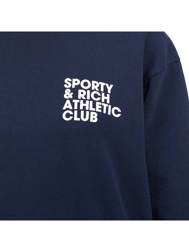 Logo Graphic Print Sweatshirt Navy - SPORTY & RICH - BALAAN 9