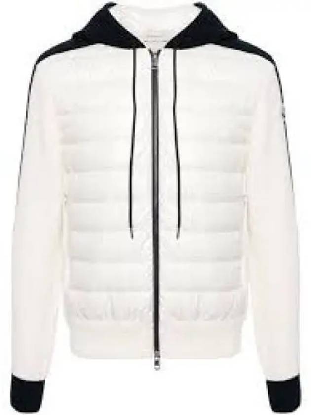 Knit padded cardigan white I30919B00007M3238034 1284001 - MONCLER - BALAAN 1