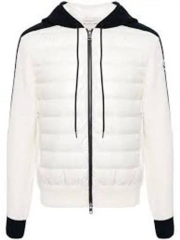 Knit padded cardigan white I30919B00007M3238034 1284001 - MONCLER - BALAAN 1