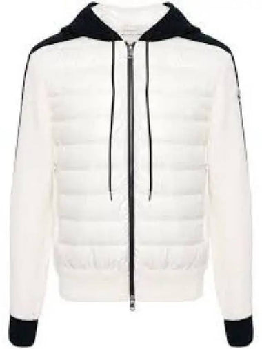 Knit padded cardigan white I30919B00007M3238034 1284001 - MONCLER - BALAAN 1