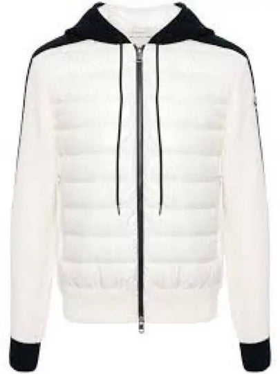 Knit padded cardigan white I30919B00007M3238034 1284001 - MONCLER - BALAAN 1