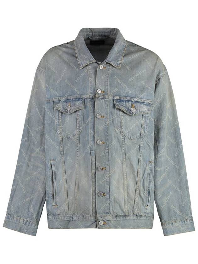 Logo Print Denim Jacket Blue - BALENCIAGA - BALAAN 2