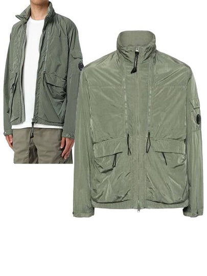 Men's Chrome-R Medium Zip-Up Jacket Green - CP COMPANY - BALAAN 2