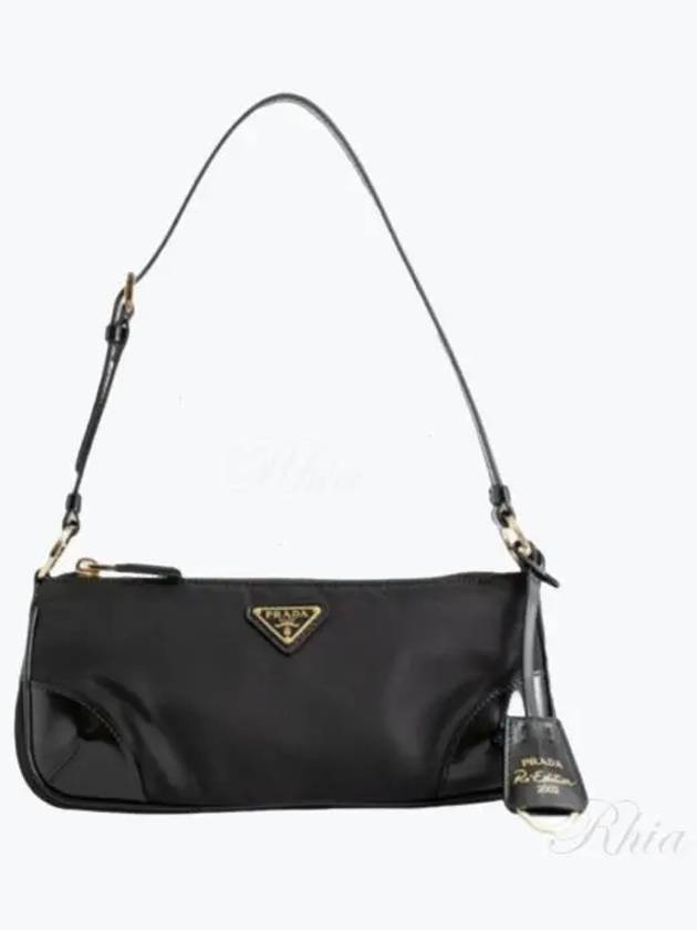 Re-Edition 2002 Re-Nylon Brushed Leather Shoulder Bag Black - PRADA - BALAAN 2