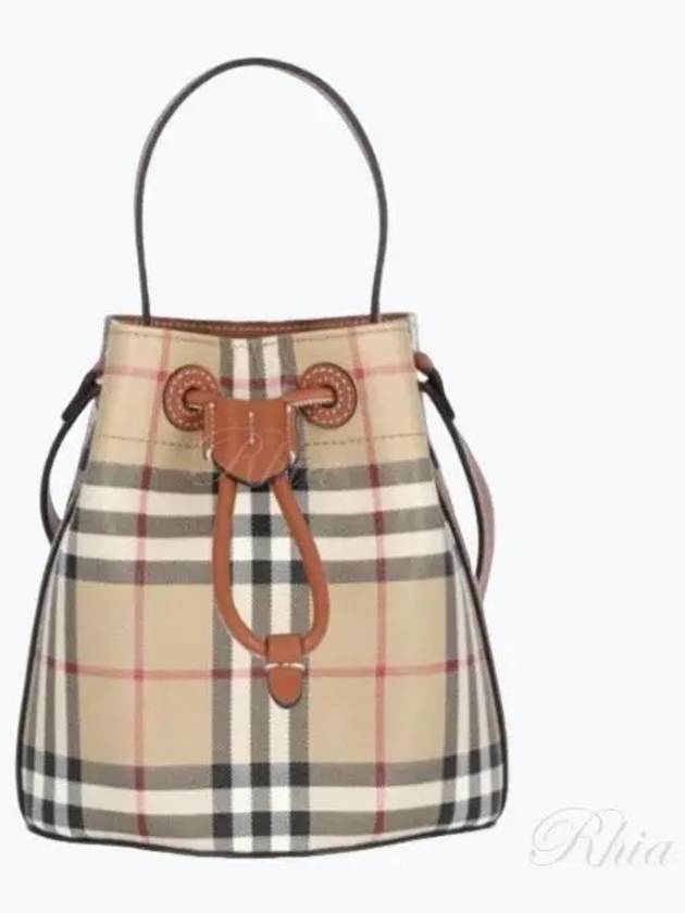 Check Bucket Bag Beige - BURBERRY - BALAAN 2