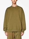 Men's Logo Embroidery Sweatshirt Green - DIESEL - BALAAN 5