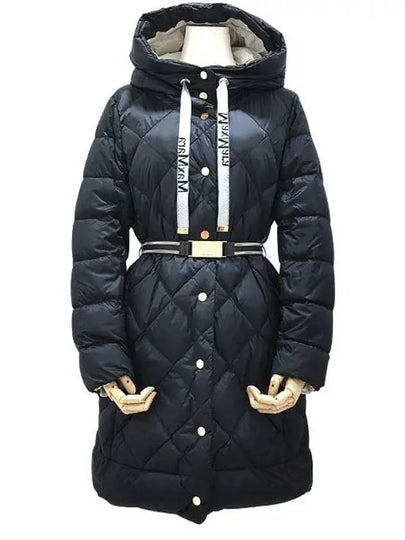 Trecap Water Repellent Canvas Hooded Parka Padding Black - MAX MARA - BALAAN 2