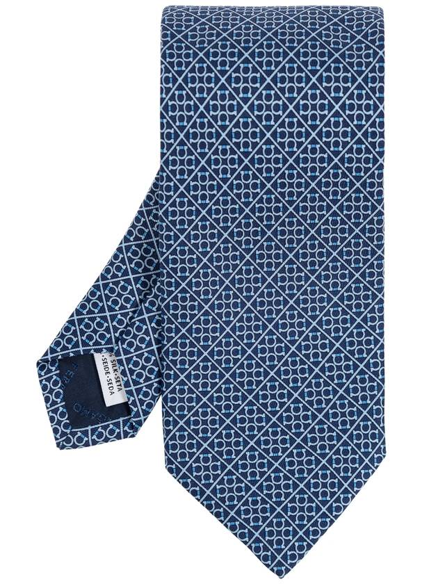 FERRAGAMO Silk Tie, Men's, Blue - SALVATORE FERRAGAMO - BALAAN 1