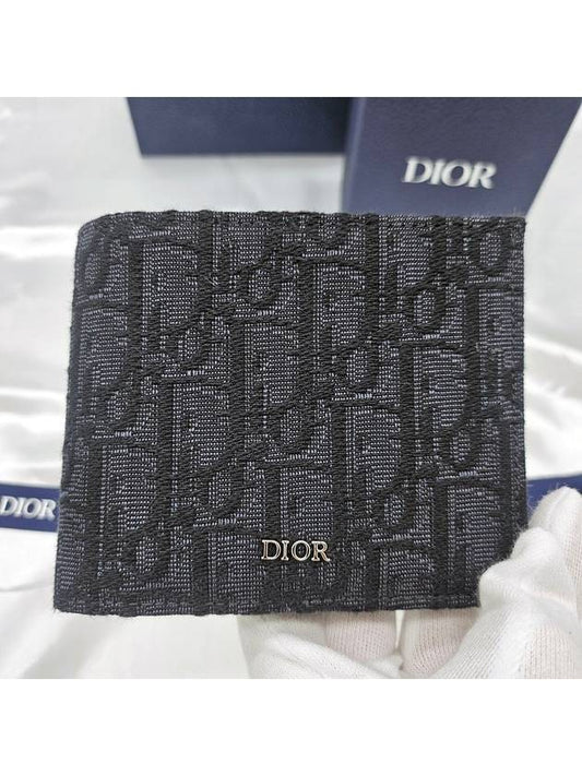 Wallet Black Oblique Jacquard Men s Bicycle 2OBBH027YSE - DIOR - BALAAN 2