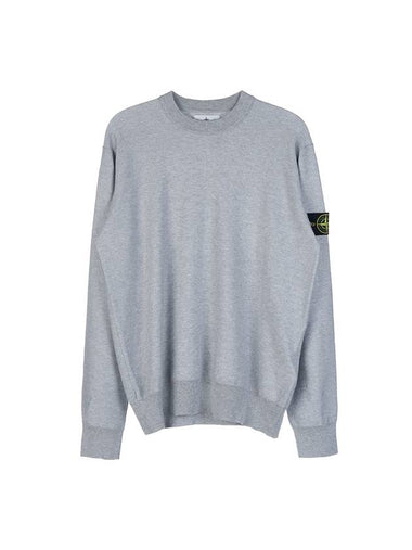 Logo Wappen Knit Top Grey - STONE ISLAND - BALAAN 1