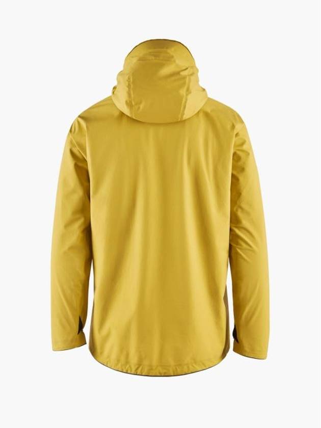 Men's Asynja Waterproof Hooded Zip-Up Jacket Dusty Yellow - KLATTERMUSEN - BALAAN 3