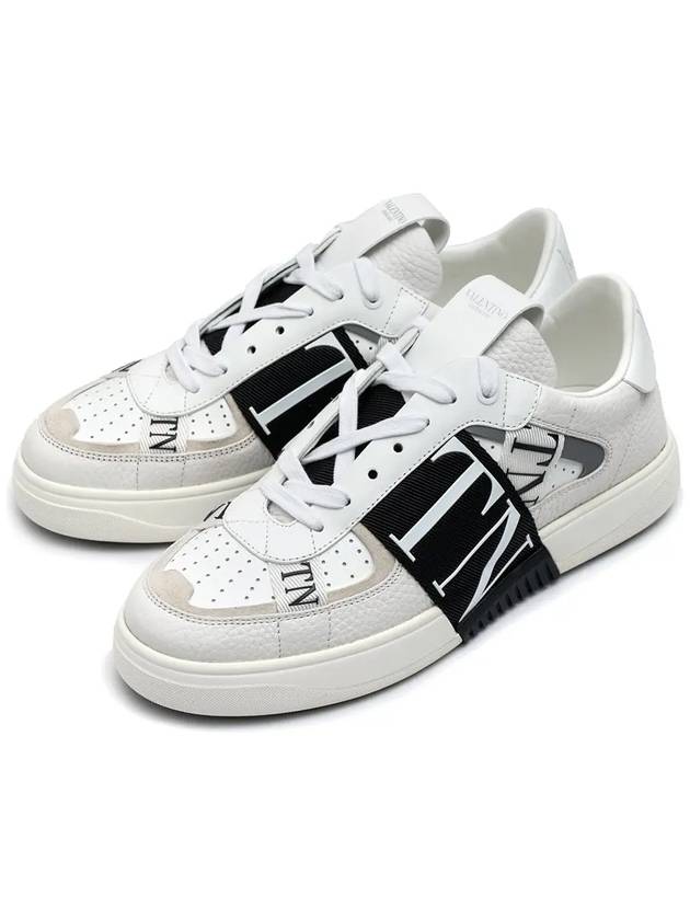 VLTN Logo Band Low-Top Sneakers White - VALENTINO - BALAAN 3