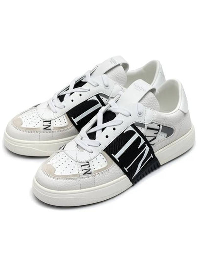 VLTN Logo Band Low-Top Sneakers White - VALENTINO - BALAAN 2