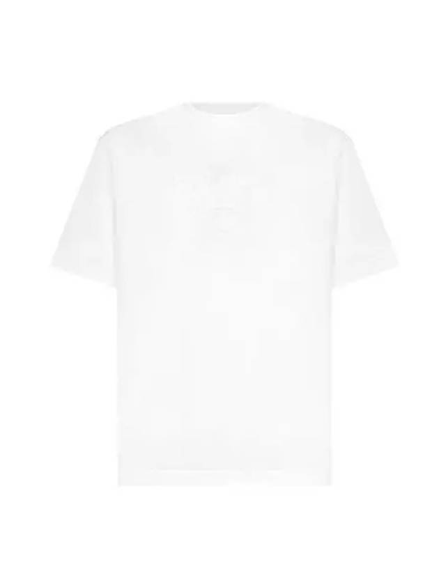 t shirt terry logo short sleeve white - PRADA - BALAAN 1