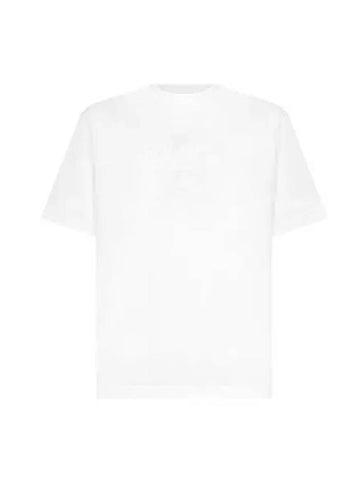 t shirt terry logo short sleeve white - PRADA - BALAAN 1