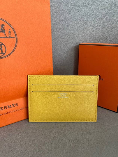 Citizen Twill Card Wallet Yellow - HERMES - BALAAN 2