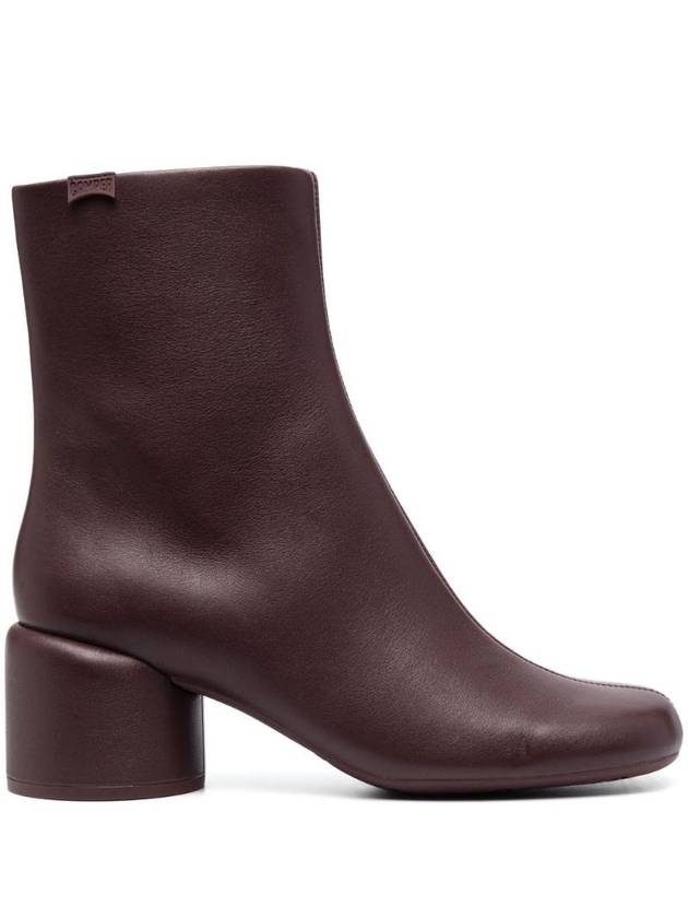 Niki Leather Ankle Middle Boots Burgundy - CAMPER - BALAAN 1