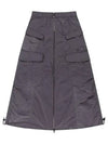 Front Open Cargo A-Line Skirt Grey - OFFGRID - BALAAN 4