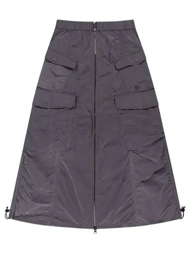 Front Open Cargo A-Line Skirt Grey - OFFGRID - BALAAN 4