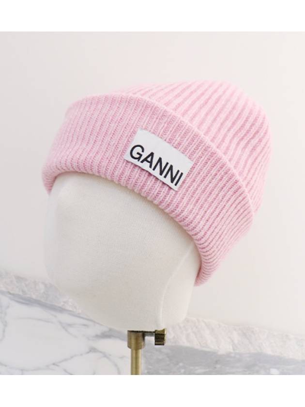 Label Up Short Beanie - GANNI - BALAAN 2