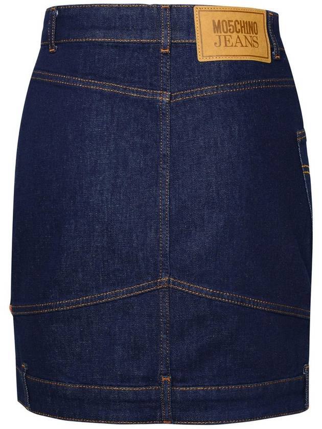 Midi Skirt A0102 32391290 Blue - MOSCHINO - BALAAN 4