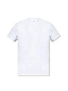 Embroidered Logo Cotton Short Sleeve T-Shirt White - AMI - BALAAN 2