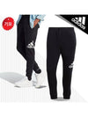 Essentials Fleece Tapered Cuff Big Logo Track Pants Black - ADIDAS - BALAAN 1