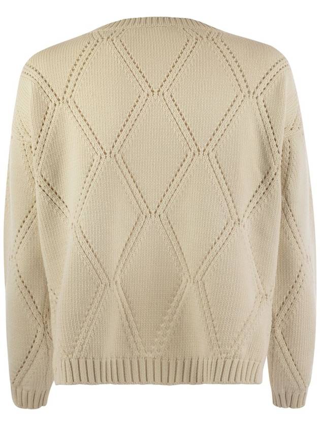 ABBOZZI - Oversize cotton lozenge sweater - WEEKEND MAX MARA - BALAAN 2