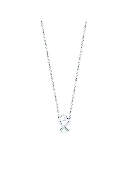 Paloma Picasso Loving Heart Pendant Necklace Silver - TIFFANY & CO. - BALAAN.