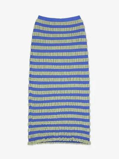 Wavey Stripe H-Line Skirt Blue Green - SUNNEI - BALAAN 2