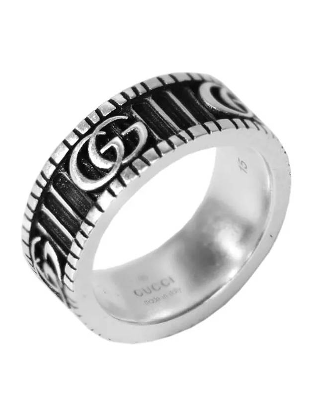 GG Marmont Silver Ring with Bouble G Detail - GUCCI - BALAAN 2