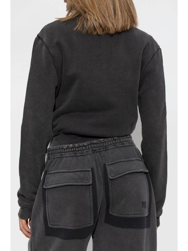 T By Alexander Wang Sweatshirt With Vintage Effect, Women's, Grey - ALEXANDER WANG - BALAAN 4